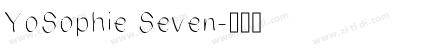 YoSophie Seven字体转换